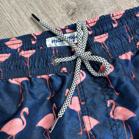 MAAMGIC Pink Blue Flamingo Lined Swim Trunks Shorts Men’s - Picture 4 of 7